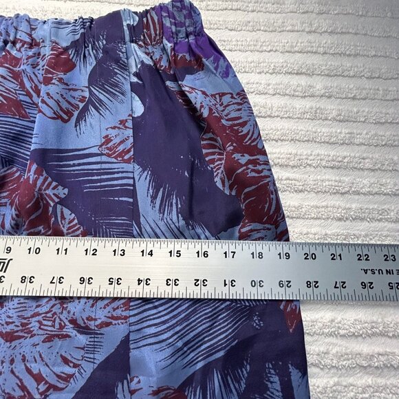 Vintage Vogue Alley Button Down Top Skirt Set Size 4 Purple Pure Silk Printed - Picture 12 of 13